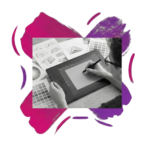 Mężczyzna piszący na tablecie